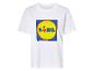 Weißes T-Shirt mit Lidl-Logo.