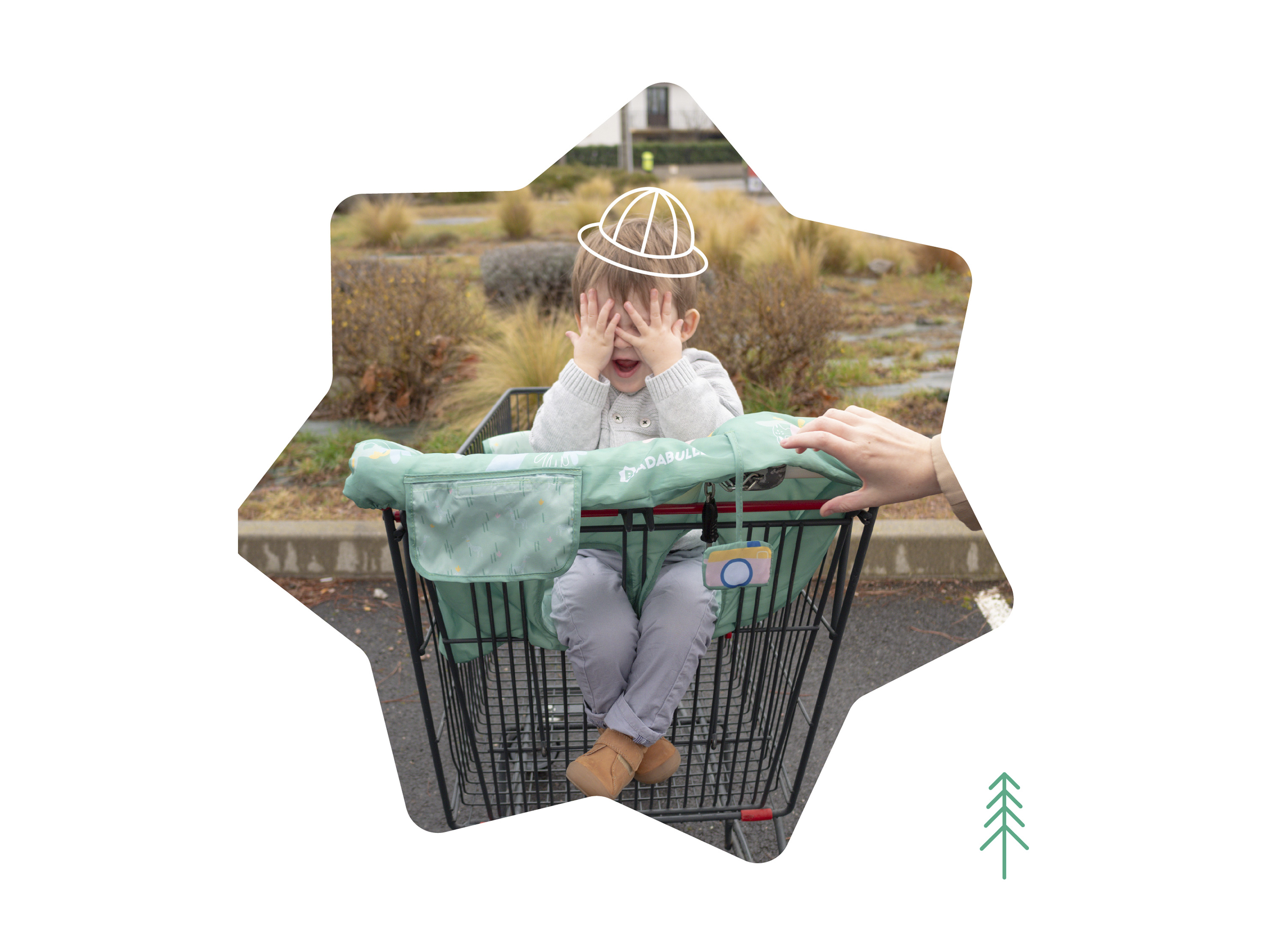 Thumbnail - Badabulle Einkaufswagenschutz »Safari«, mit Knisterspielzeug