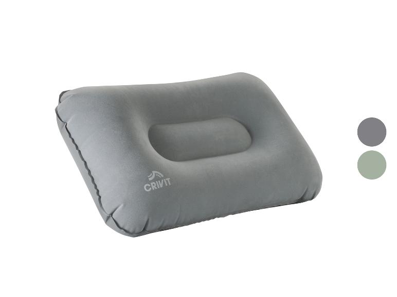Graues aufblasbares Campingkissen mit zwei Farboptionen