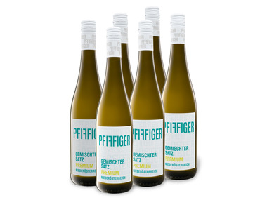 6 x 0,75-l-Flasche Weinpaket Pfiffiger Gemischter Satz Premium trocken, Weißwein