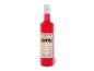 Flasche roter Aperitif mit weißem Verschluss und hellem Etikett mit der Aufschrift „ROSA L'APERITIVO“.