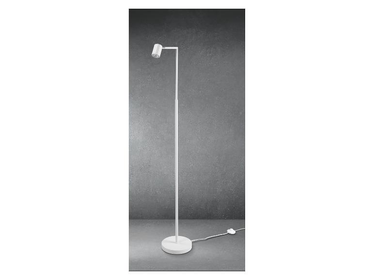 Moderne weiße Stehleuchte mit verstellbarer LED-Leuchte.
