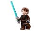 LEGO Star Wars Anakin Skywalker Minifigur mit blauem Lichtschwert.