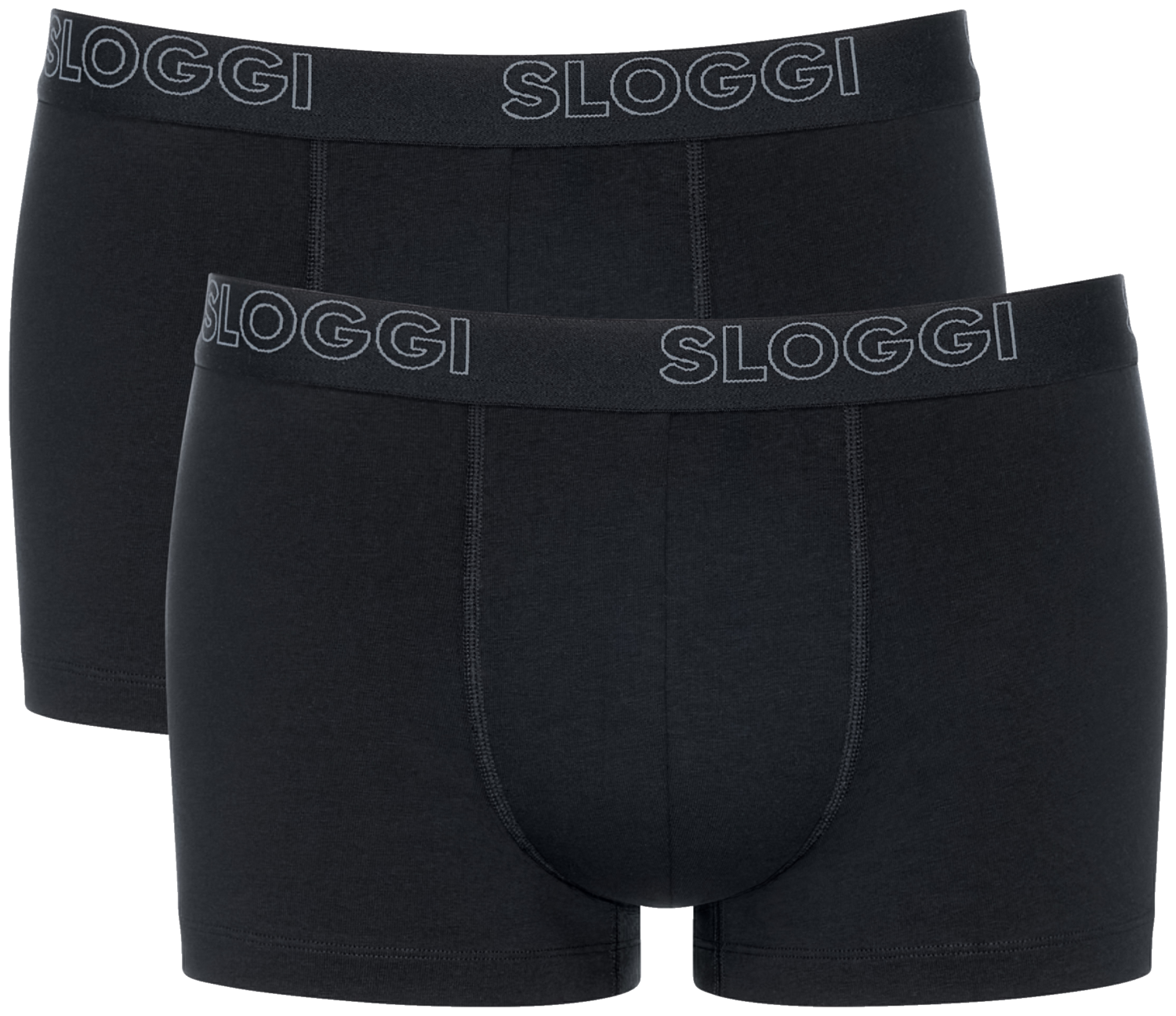 HELLO BY SLOGGI Herren Boxershorts/Slip, 2 Stück (boxer/schwarz, L)