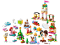 Buntes Spielzeug-Bauset mit Prinzessinnen-Spielfiguren, Schlossturm und festlichem Zubehör