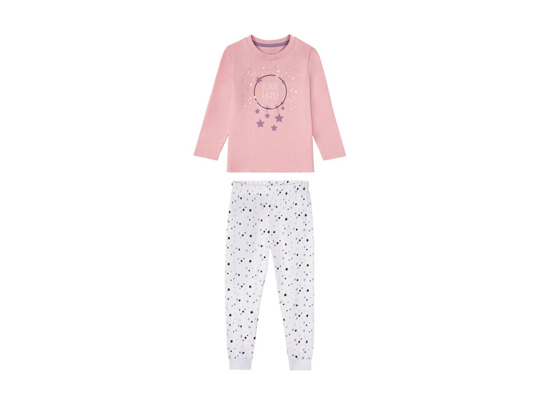 Gehe zu Vollbildansicht: lupilu Kleinkinder Pyjama Mädchen, aus reiner Baumwolle - Bild 2