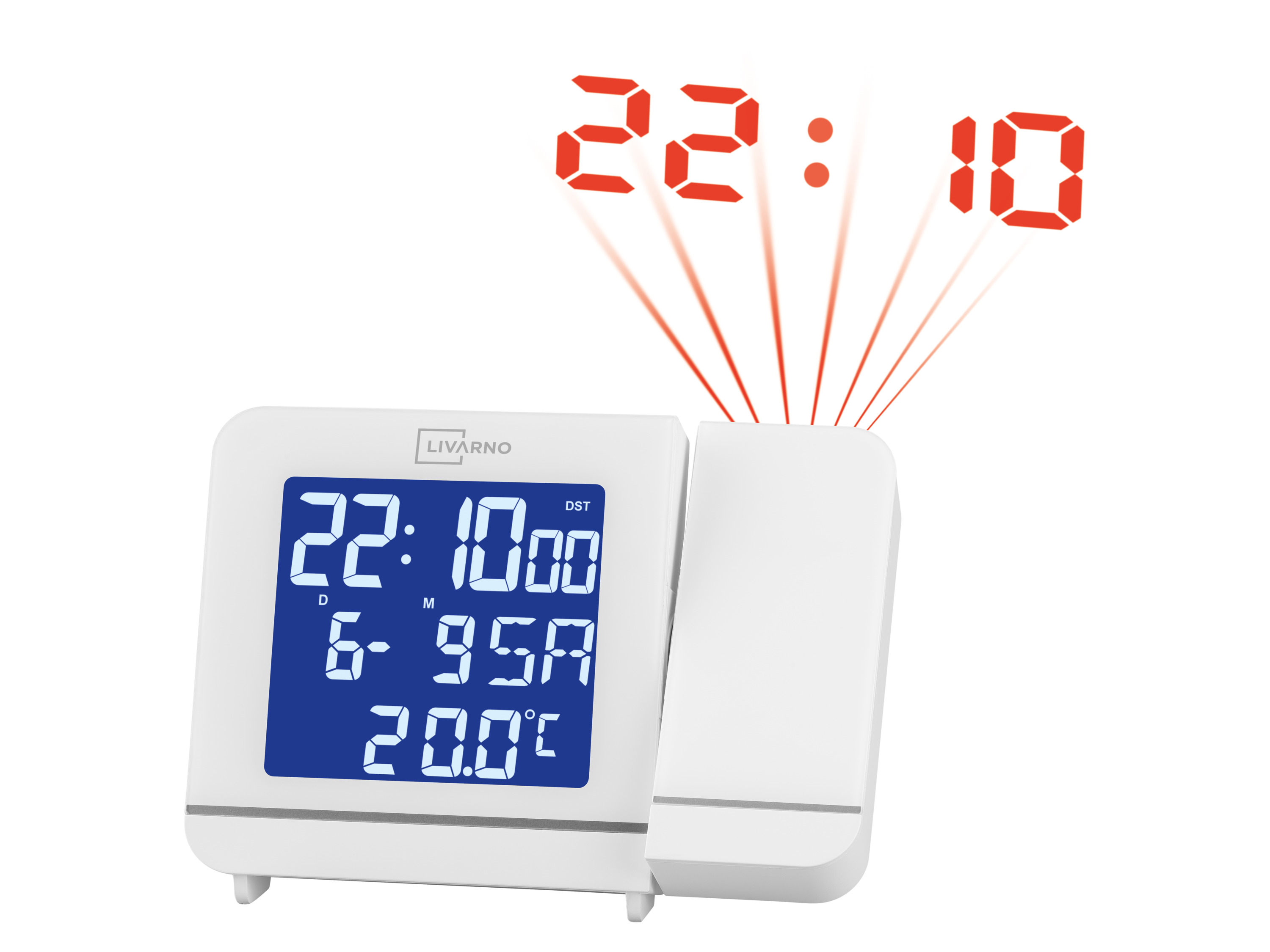 Thumbnail - LIVARNO® Digitaler Funk-Projektionswecker (Weiß)