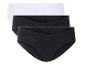 ESMARA® Damen Slips, 3 Stück, in Schwarz und Weiß mit niedrigem Bund