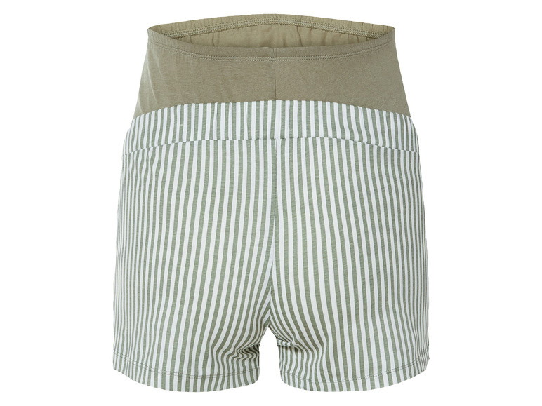 Grüne Shorts mit weißen Streifen