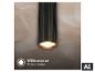 BRILONER LED-Pendelleuchte mit Riffelstruktur in Schwarz. [KI-generiertes Bild]