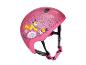 Rosa Glitzer BABY born Fahrradhelm mit „FEEL FREE“ Schriftzug und Hundemotiv.