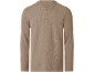 Beiges Herren-Langarm-Henley-Shirt aus Waffelstrick