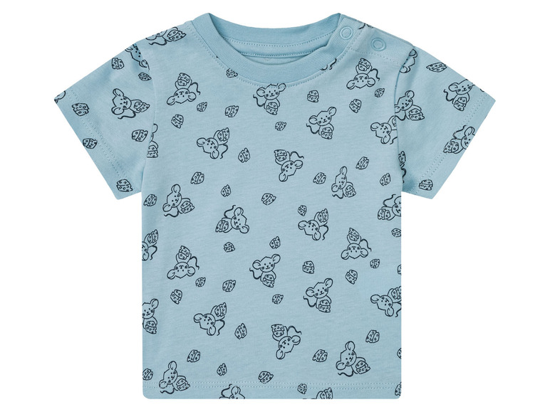 Gehe zu Vollbildansicht: lupilu Baby Jungen T-Shirt, 2 Stück, mit praktischer Schulterknöpfung - Bild 18