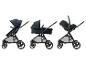 Modularer Kinderwagen mit Sitz, Babywanne und Babyschale.