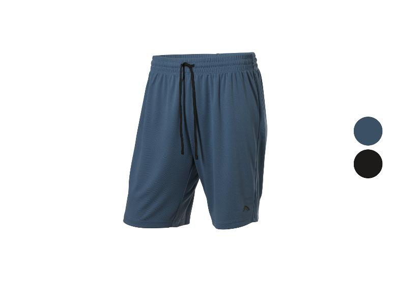 Blaue Herren-Sporthose mit schwarzem Kordelzug, auch in Schwarz erhältlich.