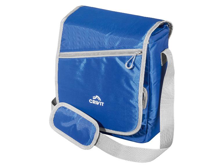 Blaue Crivit Umhängetasche mit Fach.