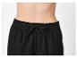 Schwarze Damenhose mit elastischem Bund und Bindeband.