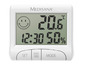 Digitales Thermometer und Hygrometer von Medisana, das Temperatur und Luftfeuchtigkeit anzeigt.