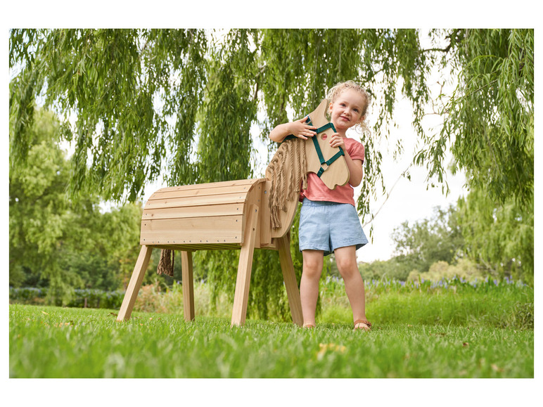 Gehe zu Vollbildansicht: Playtive Kinder Holzpferd, mit beweglichem Kopf - Bild 3