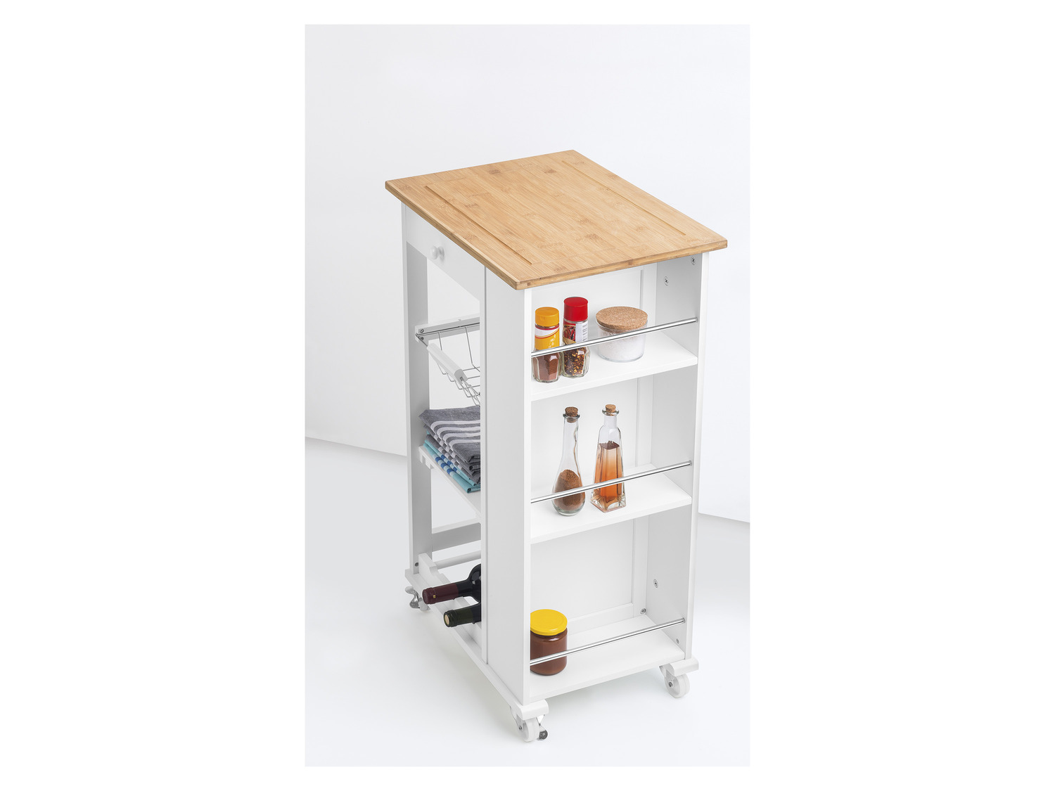 LIDL Küchentrolley, mit home | Weinregal LIVARNO