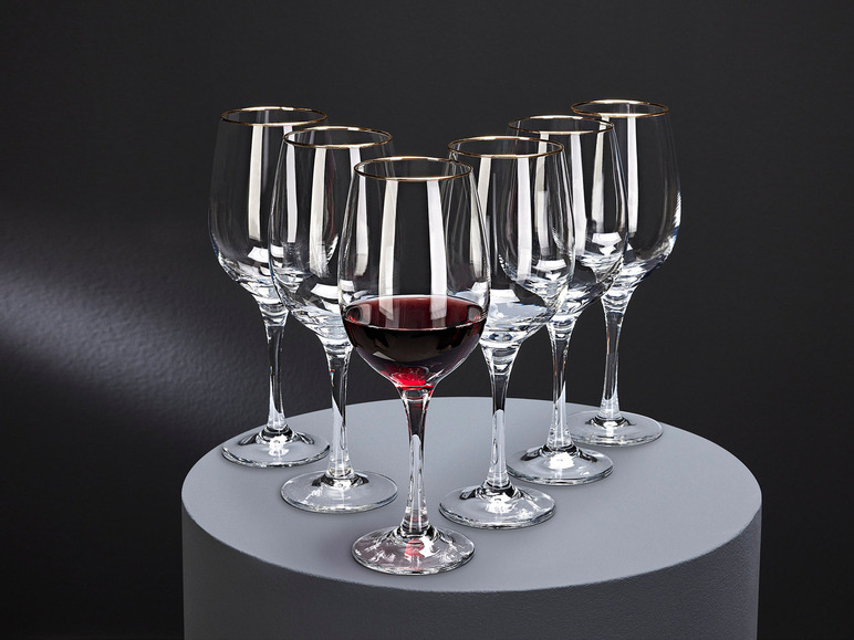 Gehe zu Vollbildansicht: ERNESTO® Glas Set, 6-teilig, mit Goldrand - Bild 12