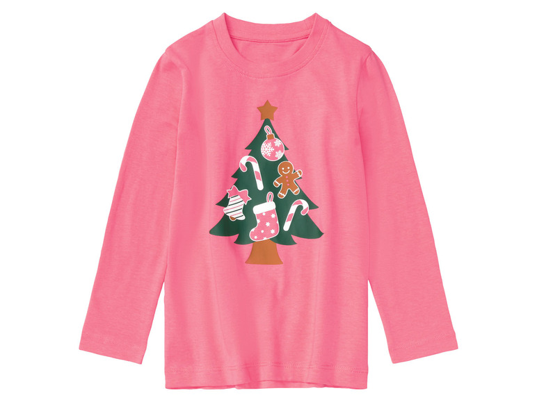 Gehe zu Vollbildansicht: lupilu® Kleinkinder Mädchen Pyjama mit weihnachtlichen Motiven - Bild 3