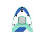 SUP-Board mit blauem und mintfarbenem Muster und elastischen Schnüren