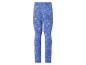 Blaue Kinderleggings mit Märchenfiguren- und Blumendruck