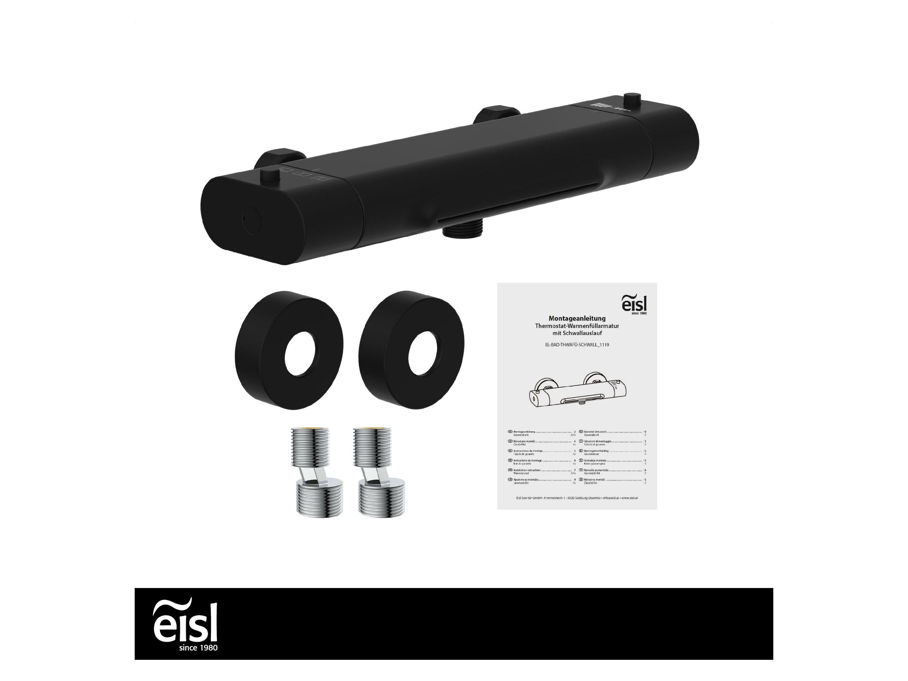 Eisl Wannenthermostat CARNEO Schwallauslauf, Eco-Stopp-Funktion, Sicherheitssperre – Bild 2 von 4