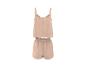 Beiges zweiteiliges Pyjama-Set mit Camisole-Top und Shorts