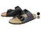 Schwarze Natural Walk Sandalen mit doppelter Schnalle, Korksohle.