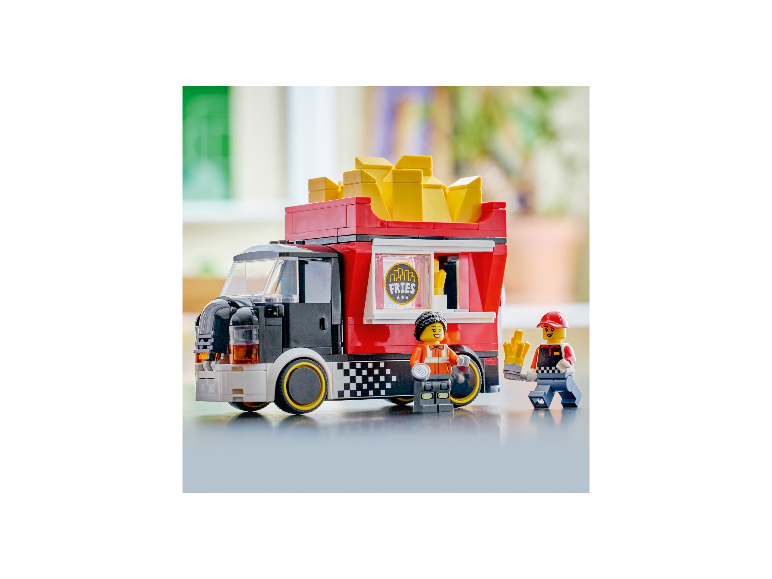 LEGO City 60488 Pommes-Truck Spielset mit Fahrzeug und zwei Minifiguren.