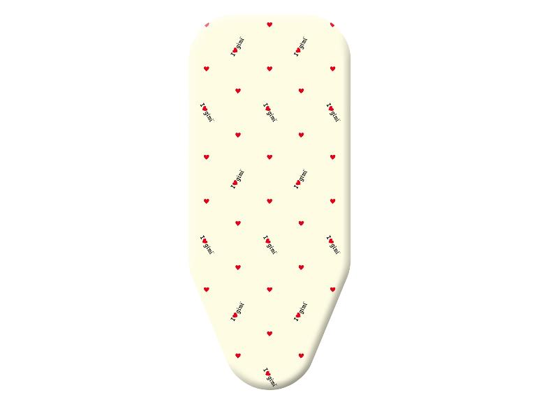 Ein Bügelbrett mit einem 'I❤gimi' Druck.