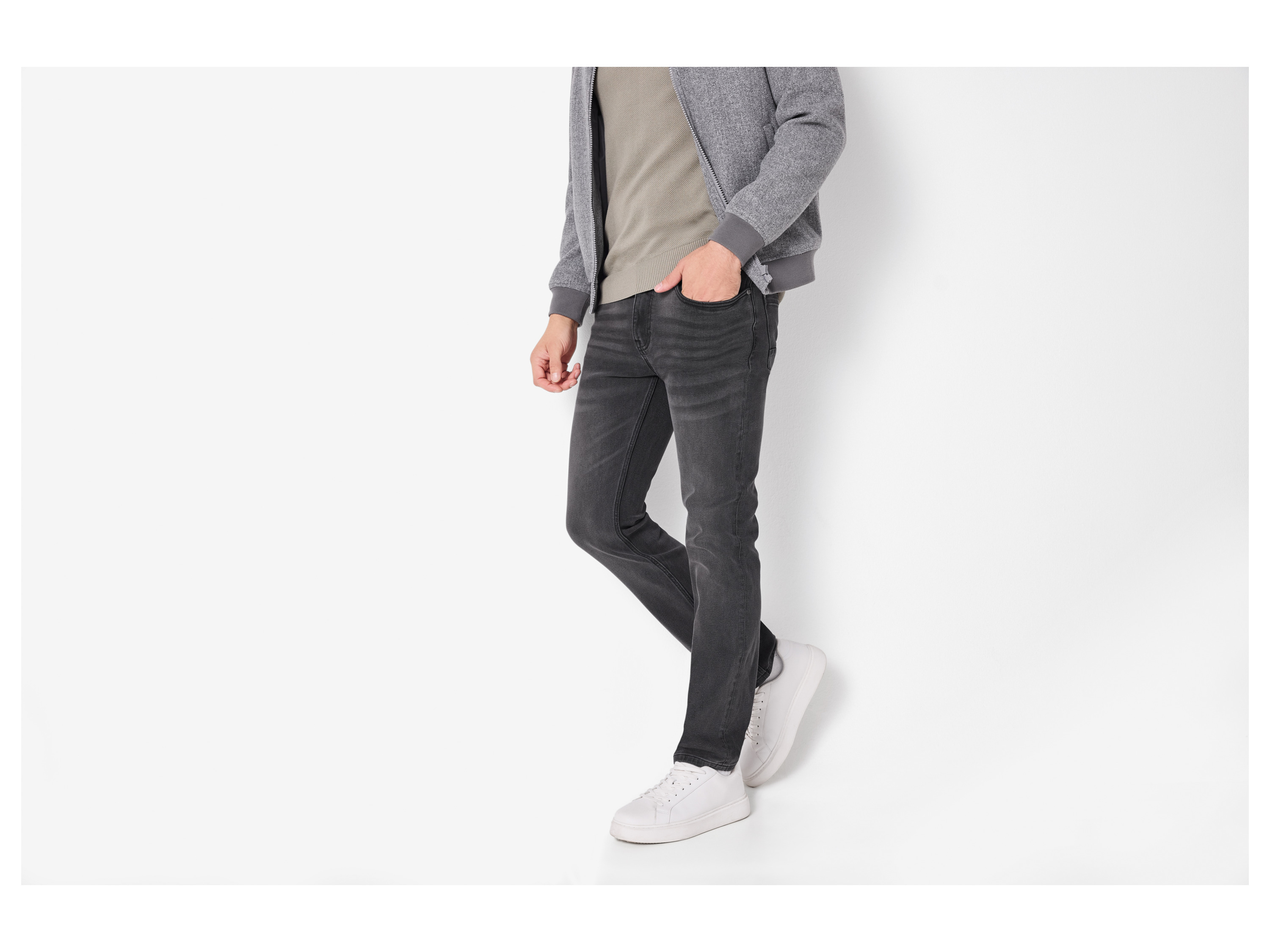ESMARA MEN Herren Jeans Slim Fit (Dunkelgrau, 50 (34/32)) – Bild 2 von 4