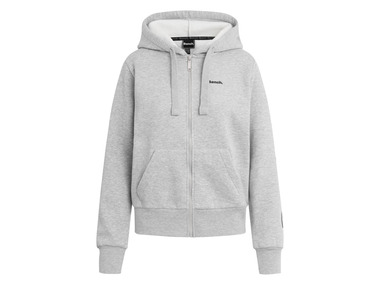 BENCH - Damen Sweatjacke mit Logo Print (grau meliert, 38)