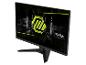 Schwarzer Gaming-Monitor mit beleuchtetem Bildschirm, leuchtend grünem Logo und MAG-Text.