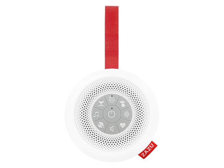 ZAZU Weißes Rauschen Gerät mit rotem Band und Bedientasten