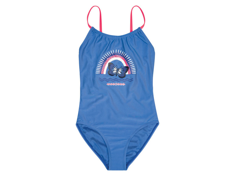 Gehe zu Vollbildansicht: pepperts Mädchen Badeanzug, mit verstellbaren Trägern, blau - Bild 1