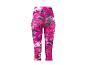 Damen-Sportleggings mit pink-schwarzem Marmorprint