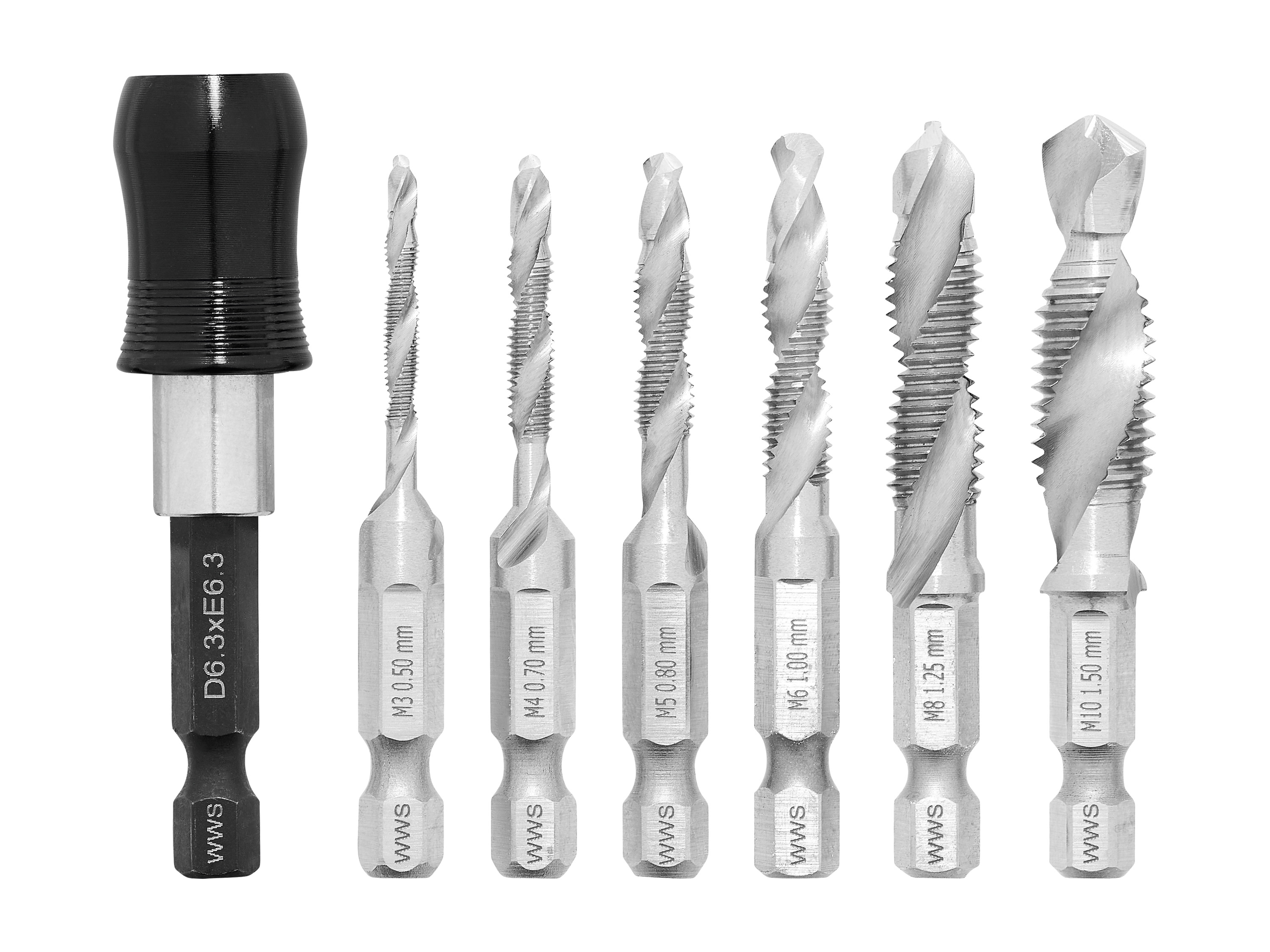 Thumbnail - PARKSIDE® Kegelsenker-Set 7-tlg. / HSS Bohrer-Set 7-tlg. (Kombi-Gewindebohrer Sechskant)