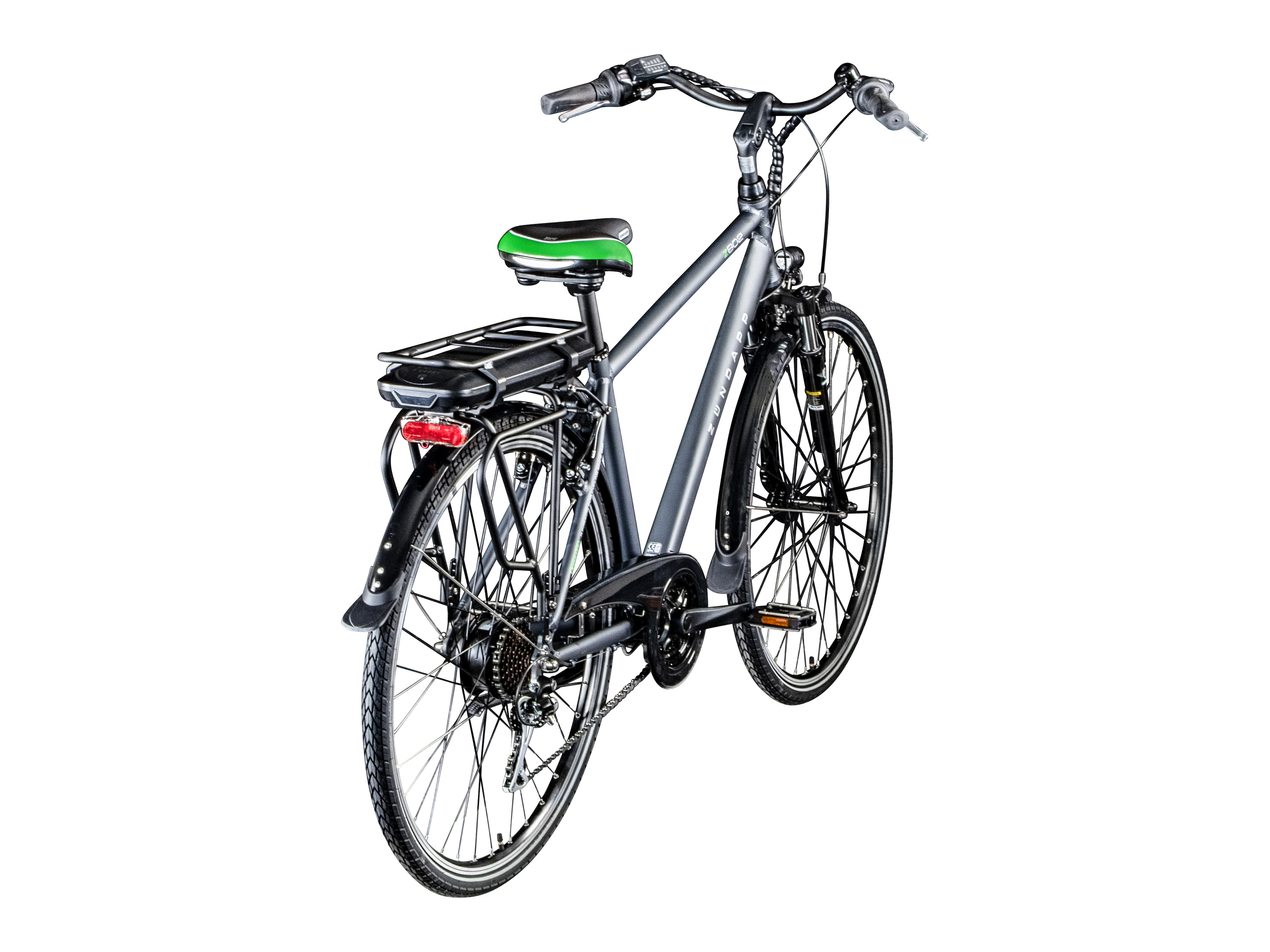 Thumbnail - Zündapp E-Bike Trekkingrad »Z802 700c«, 28 Zoll, Herren (Herren, Grau/Grün)