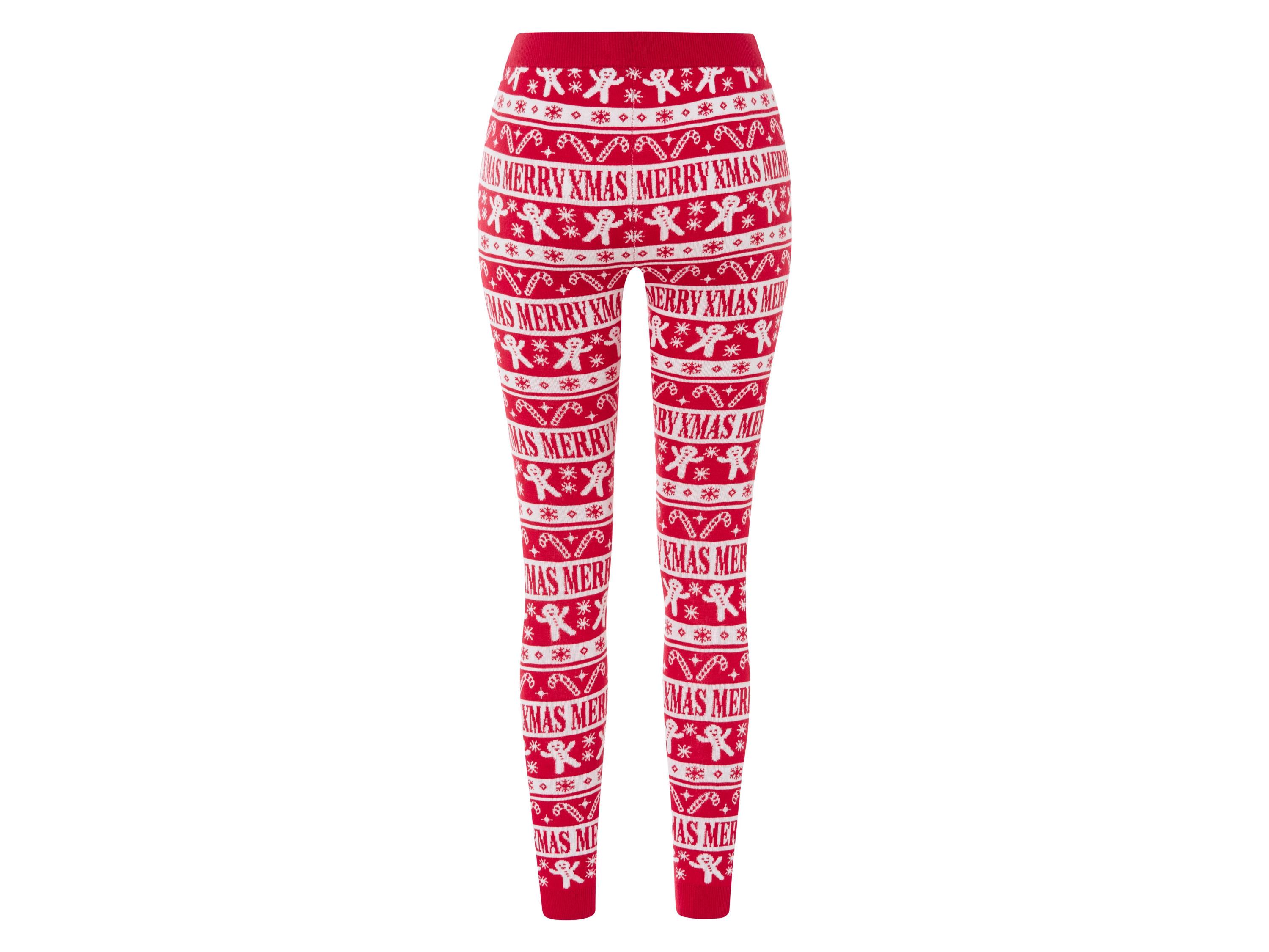 ESMARA® Damen Leggings Weihnachten (Rot, L(44/46)) – Bild 3 von 3