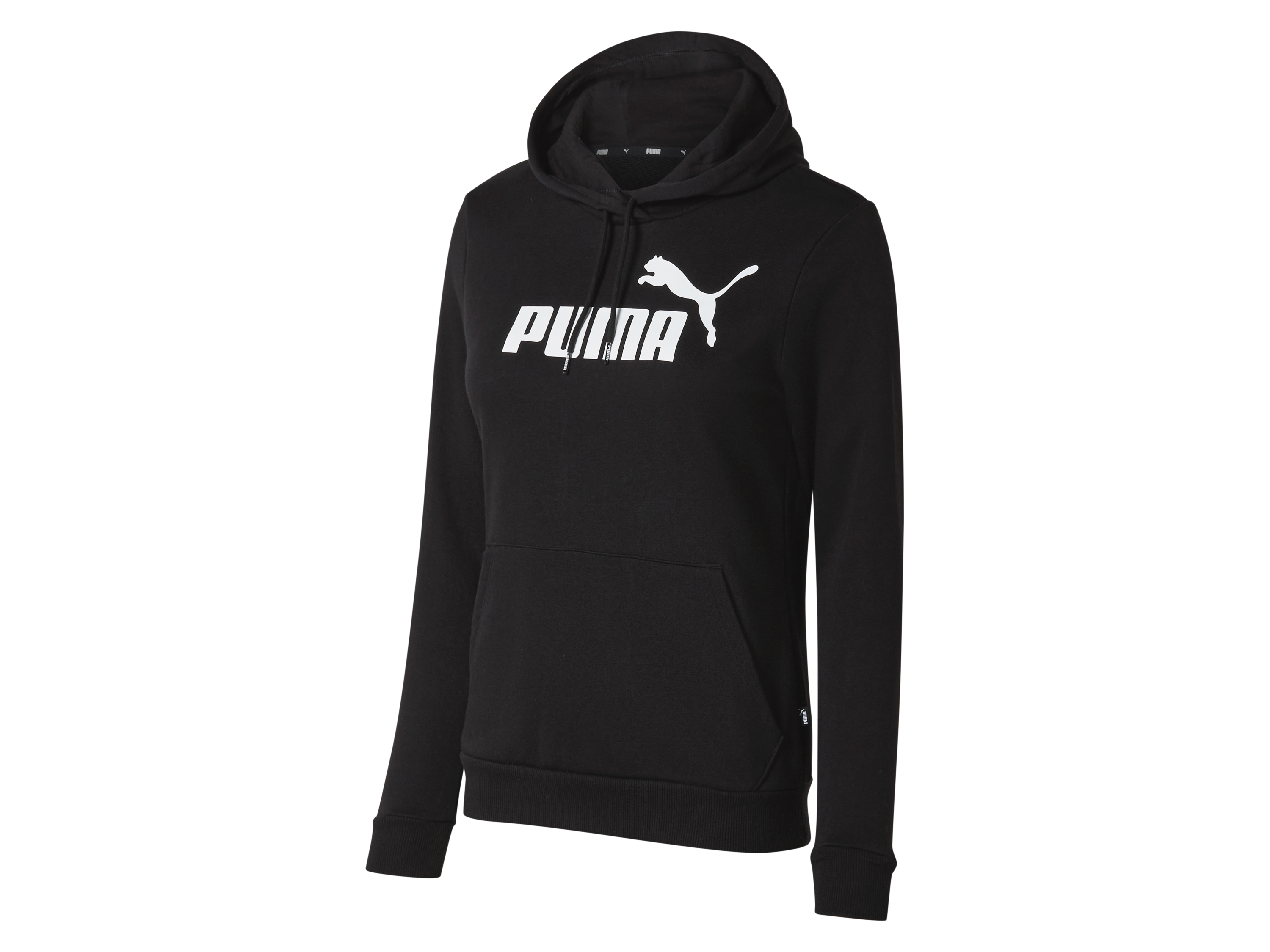 PUMA Damen Hoodie mit verstellbarer Kapuze (Schwarz, L)