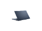 Dunkelblaues ASUS Vivobook X1704VA Notebook von hinten gesehen.