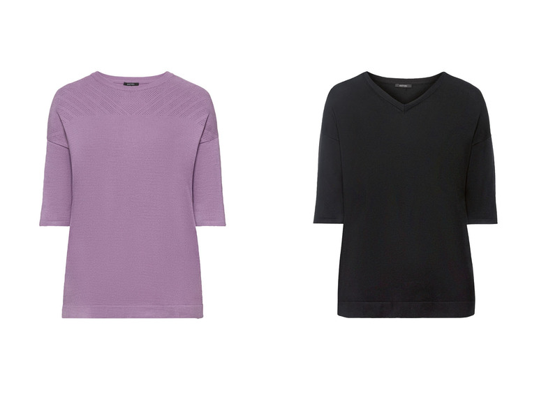 Zwei T-Shirts aus Baumwolle mit kurzen Ärmeln in rosa und schwarz.