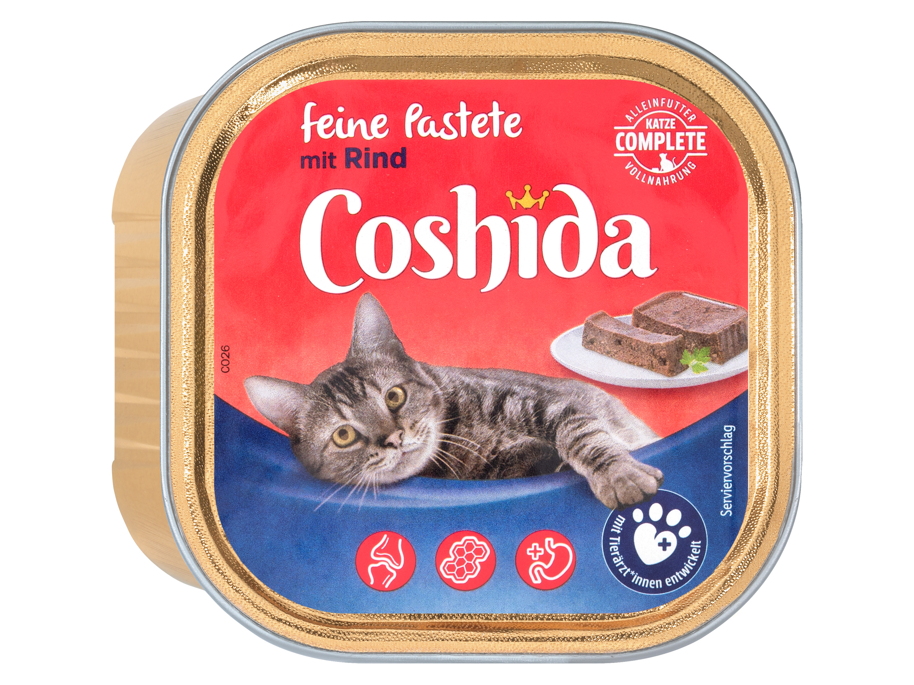 Angebot Lidl COSHIDA Katzenvollnahrung Premium Rind, 12
