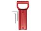 Roter Kunststoffgriff mit zwei Inbusschlüsseln