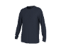 Dunkelblaues Langarmshirt für Herren mit Rundhalsausschnitt.