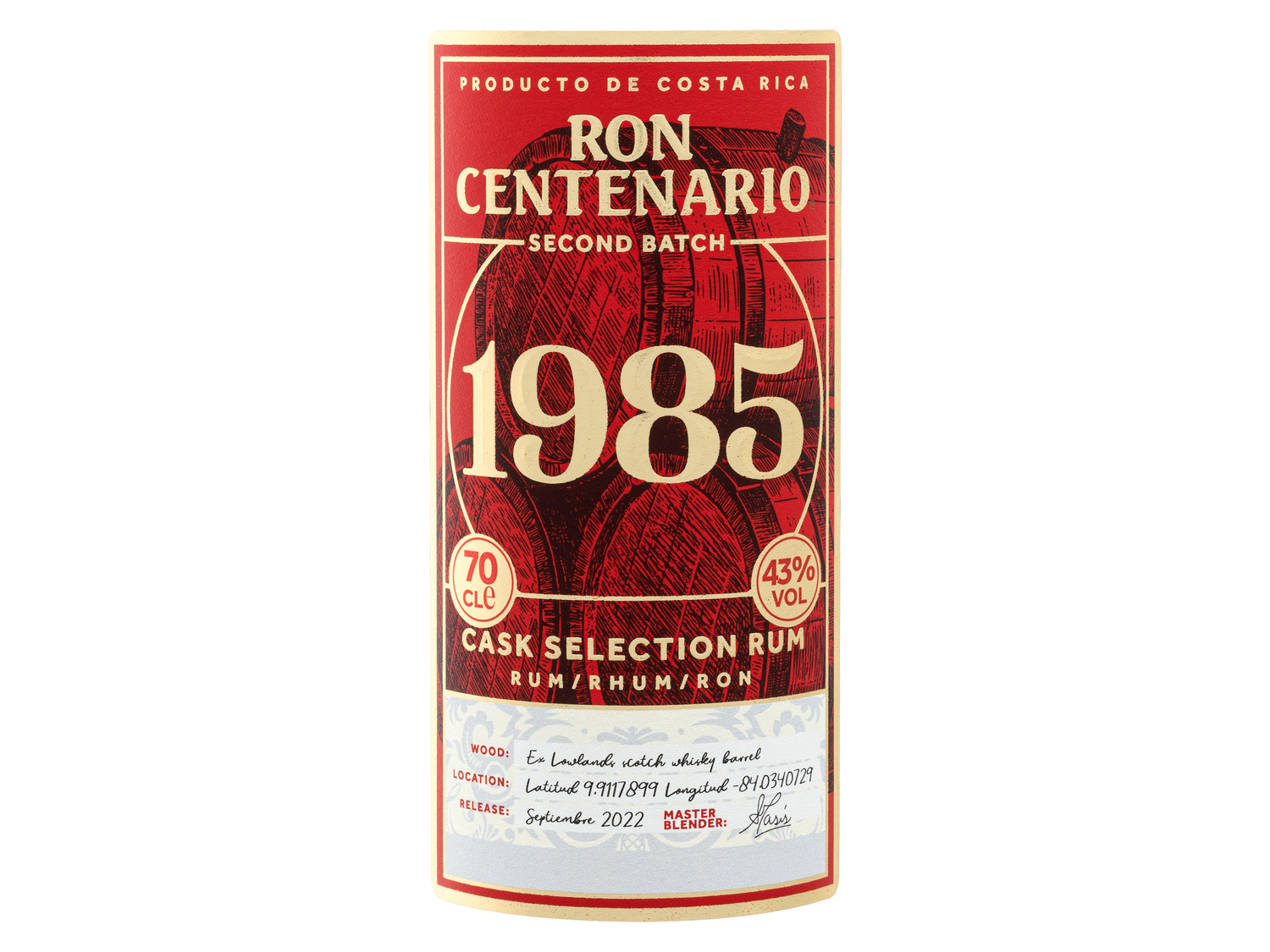 Ron Centenario Rum 1985 Second Batch 43% Vol | LIDL