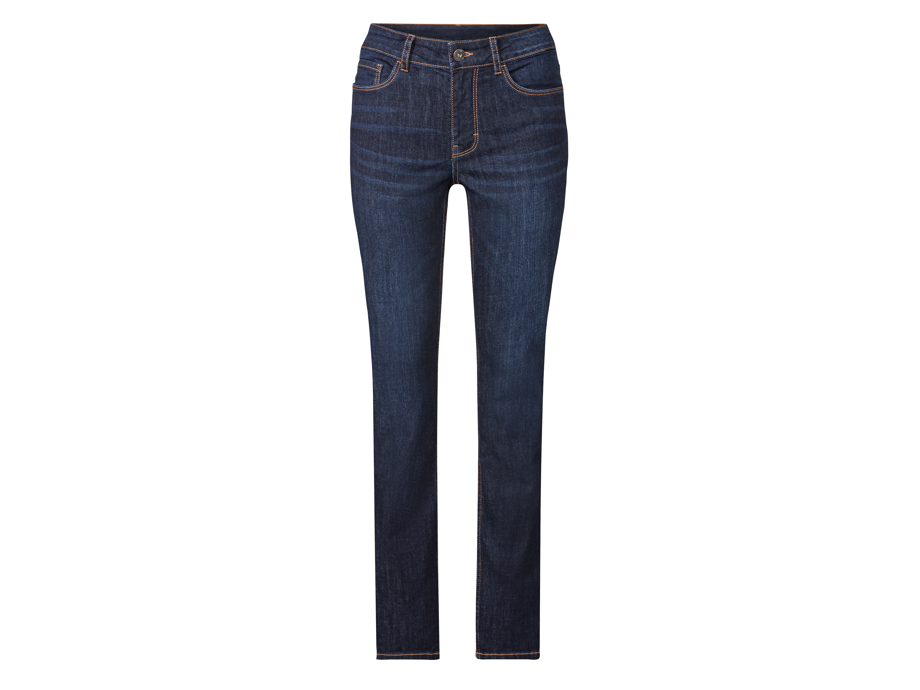 esmara® Damen Jeans Slim Fit (lange Länge, Dunkelblau, 38) | 04058143095649